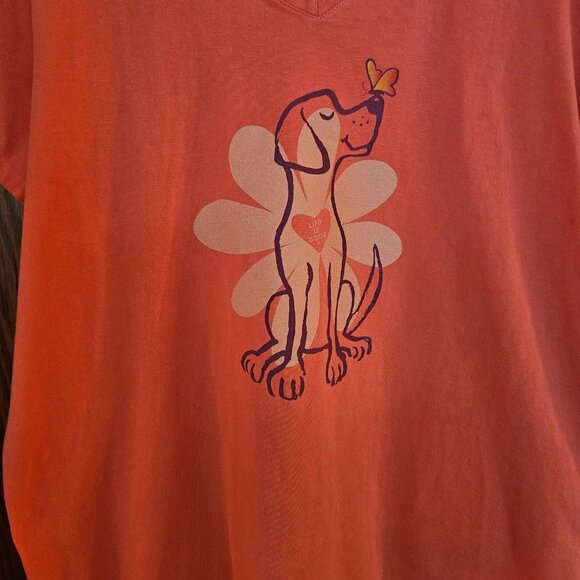 Women's Spring Daisy Dog Short Sleeve Tee Size XXL - Picture 3 of 4